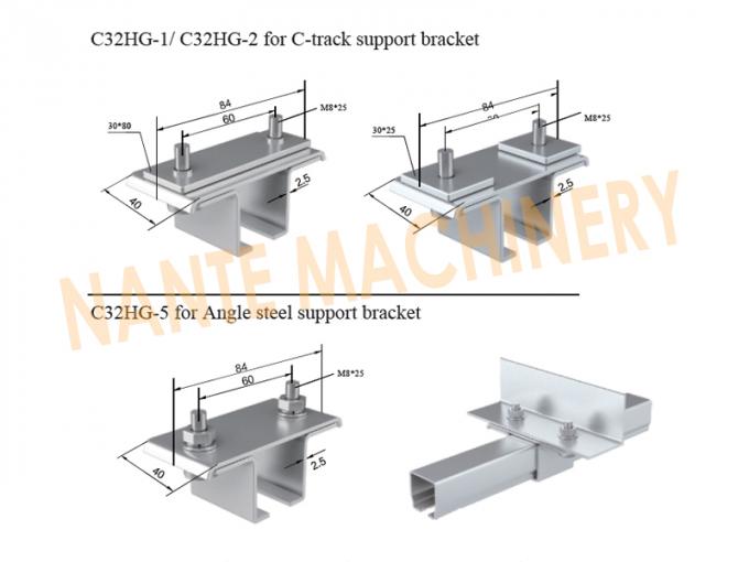 Gancho C32 de aço galvanizado para a C-trilha & os sistemas de cabo de aço do festão do suporte de sustentação do ângulo 0